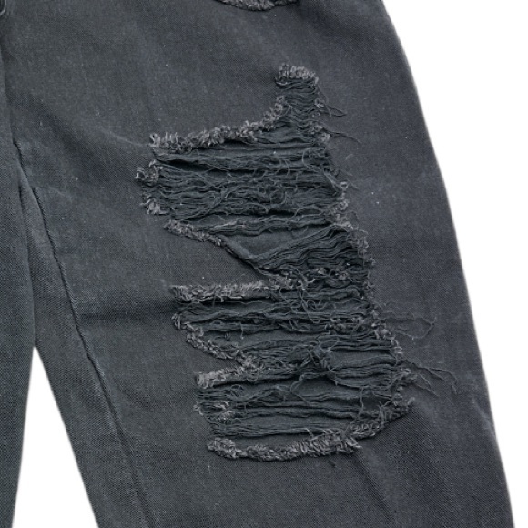 Elite Black Distressed denim Women’s Jeans size XL elastic waist‎ band (E15) - Picture 2 of 11